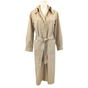 Vintage PBD International Belted Trench‎ Coat Beige Sz 7 (Fits S) Quiet Luxury